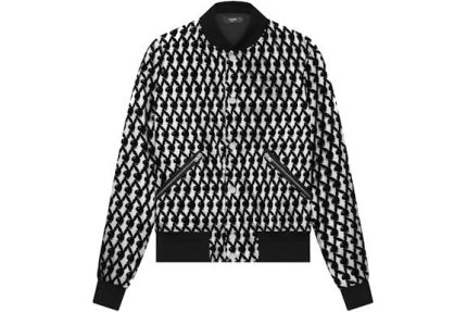 AMIRI Playboy Flocked Bomber Jacket Black