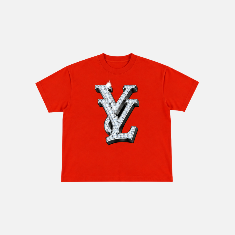 CRYSTAL LOGO TEE RED