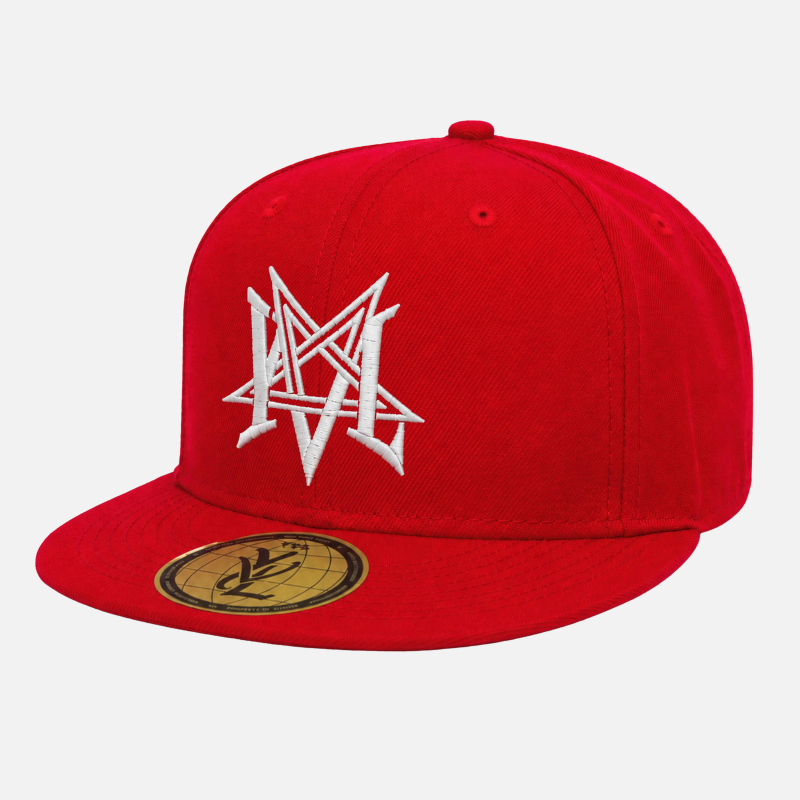 PENTAGRAM WHITE ON RED